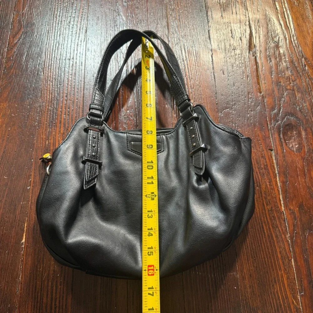 Simply Vera Wang Purse Handbag Shoulder Bag Black Gothic Biker